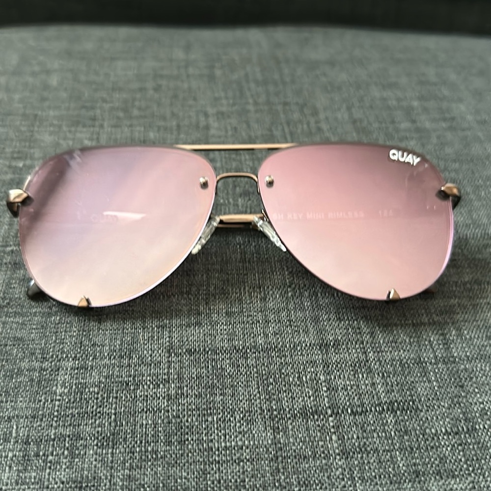 Quay Australia High Key Mini Rimless Sunglasses